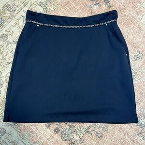 Greg Norman Navy Blue W Silver Accents Golf Skort Sz small